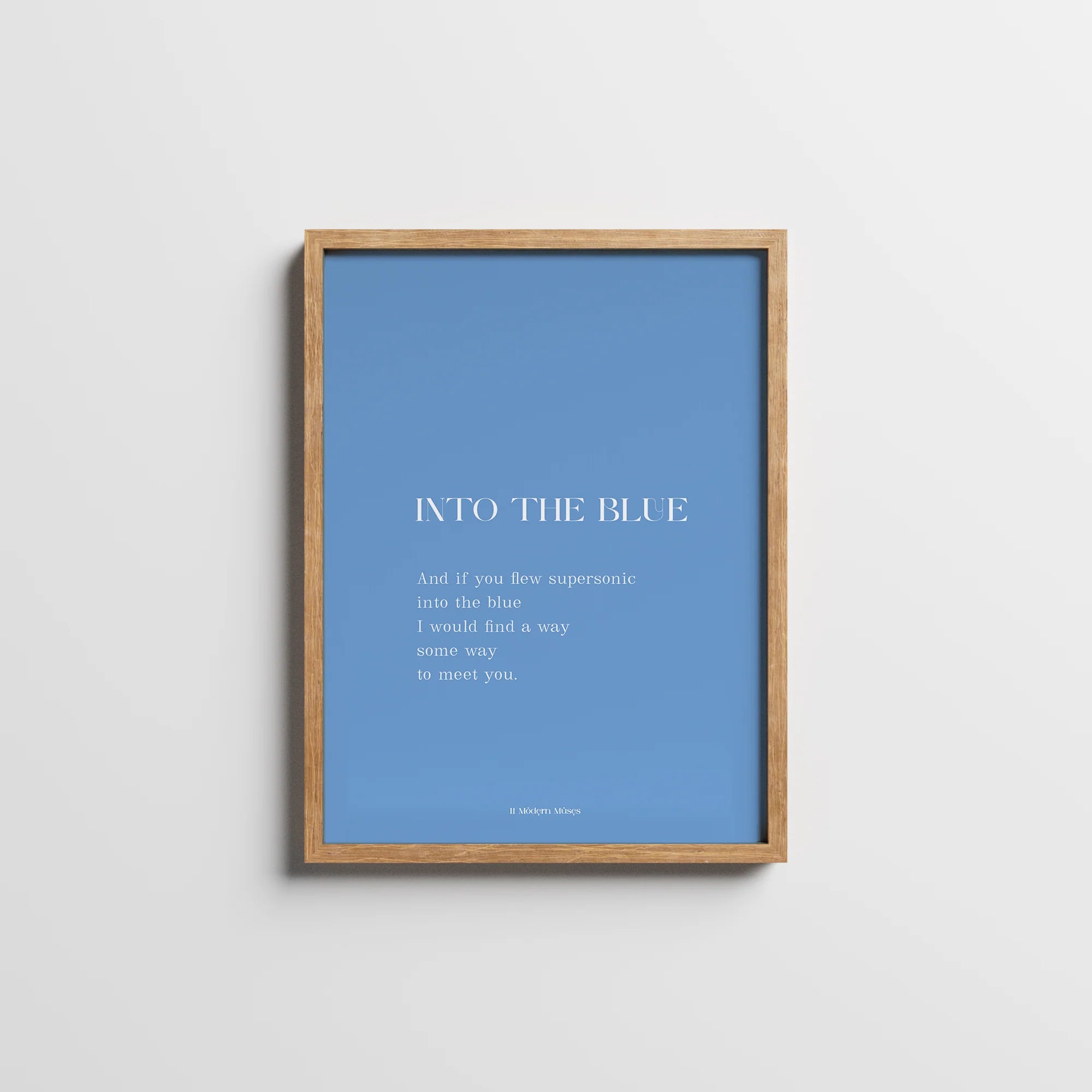 INTO THE BLUE | FRAMED POEMPRINT