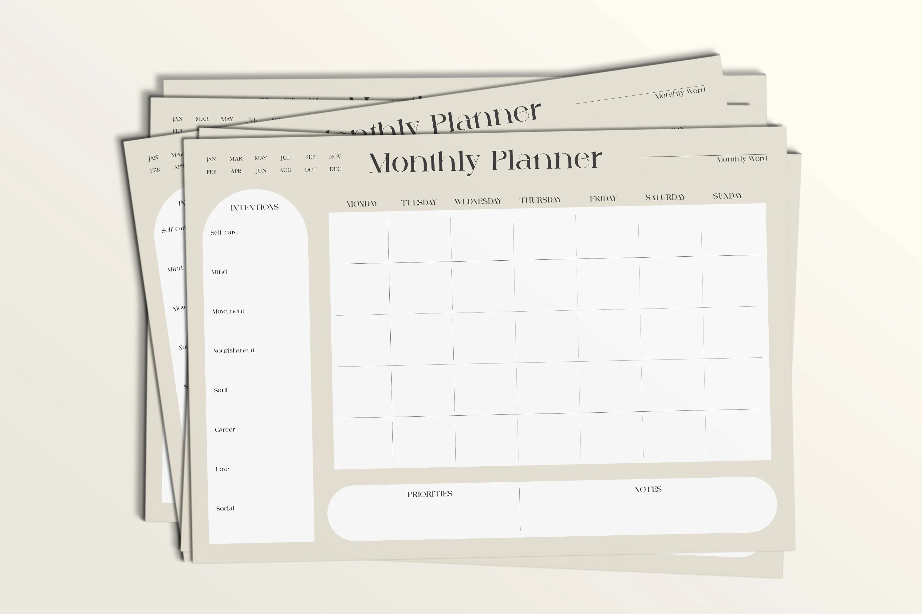 MONTHLY DESK PLANNER