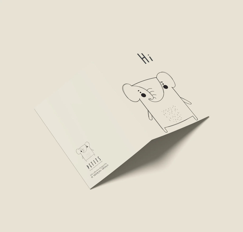 Hi, Elephant | Nursery Card